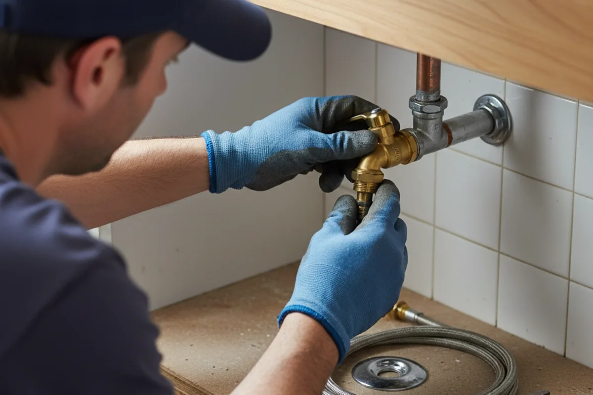 Shutoff valve and fitting work during Faucet and Fixture Repair in Columbus